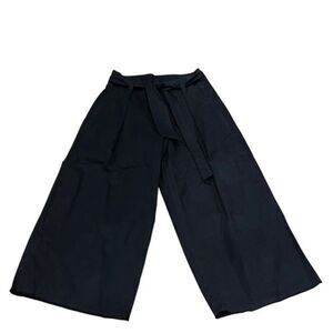 Velvet by Graham & Spenser ARISA Black Wide Leg Cropped Belted Pants Size 2 NWT